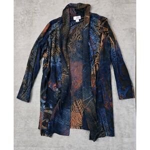 Kamana Womens Kimono Cardigan‎ Medium Floral Lightweight Jewel Boho Forest Fairy